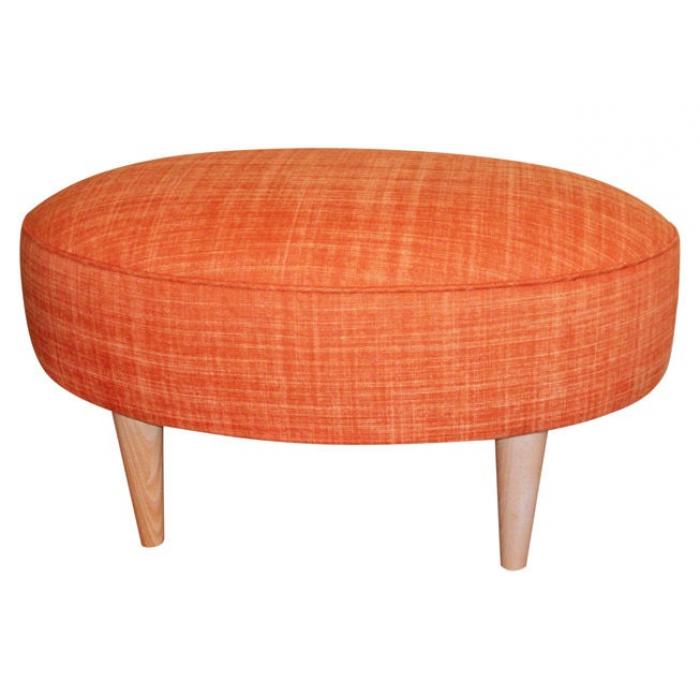 Small Orange Oval footstool.jpg